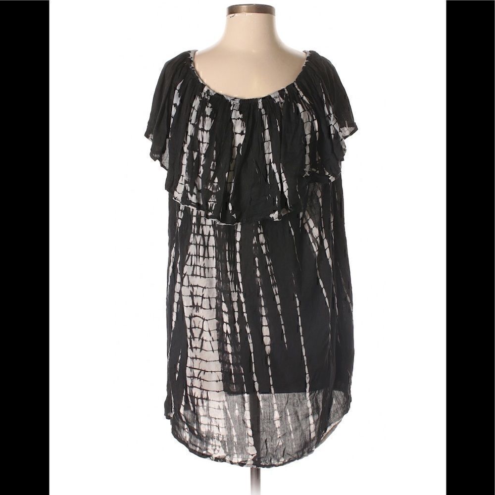 Raviya Tie dye Smocked OTS Coverup Dress NWT Small